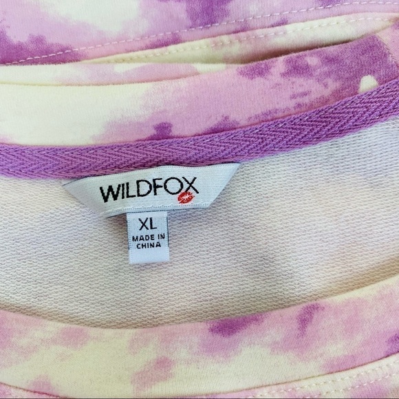 Wildfox Purple Tie Dye Star Sweatshirt Size XL - Picture 4 of 10